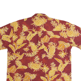 MCKAY Mens Red & Yellow Hawaiian Shirt L Pineapple Pattern Summer Beachwear
