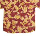 MCKAY Mens Red & Yellow Hawaiian Shirt L Pineapple Pattern Summer Beachwear