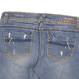 ALMOST FAMOUS Womens Denim Blue Casual Shorts Distressed L W30 Stylish