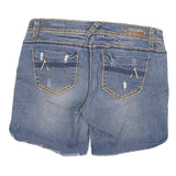 ALMOST FAMOUS Womens Denim Blue Casual Shorts Distressed L W30 Stylish