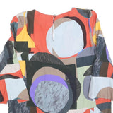 PHASE EIGHT Womens Multicolour Printed Top 3/4 Sleeve Round Neck UK 10 Stylish