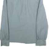 SAINT CLAIRE PARIS Womens Blue Shirt Long Sleeve Point Collar Cotton M Stylish