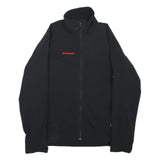 MAMMUT Mens Black Outdoor Jacket M Polyester Blend Zip Plain Lightweight