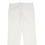 CHAPS Mens Regular Fit White Cotton Blend Trousers W32 L30 Zip Closure Classic