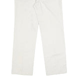 CHAPS Mens Regular Fit White Cotton Blend Trousers W32 L30 Zip Closure Classic
