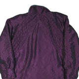 Womens Purple & Teal Plain Jacket XL Polyester Blend Zip Casual Quilted Design