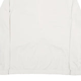 NIKE Mens White 1/4 Zip XL Polyester Blend Sweatshirt Pullover Lightweight