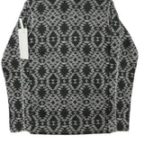 COLUMBIA Mens Black & White Patterned Pullover Hoodie S Zip Pocket Drawstring
