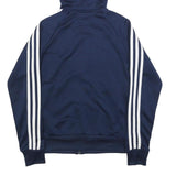 ADIDAS Womens Navy Blue Hoodie Full Zip UK 8 Tracksuit Jacket Casual Sportswear