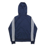 ADIDAS Womens Navy Blue Hoodie Full Zip UK 8 Tracksuit Jacket Casual Sportswear