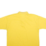 CRYSTAL SPRINGS Mens Yellow Short Sleeve Plain Polo Shirt XL Casual Summer