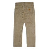 CARHARTT Mens Regular Fit Beige Denim Jeans W34 L30 Cotton Blend Button Closure