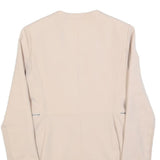 BCBGMAXAZRIA Womens Cream White Button Jacket M Polyester Blend Tailored Plain