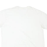 CALVIN KLEIN Mens White XL Plain V-Neck Cotton Blend Short Sleeve T-Shirt