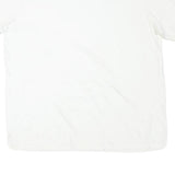 CALVIN KLEIN Mens White XL Plain V-Neck Cotton Blend Short Sleeve T-Shirt
