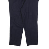 GAAN DUH Womens Navy Regular Fit Straight Leg Trousers W26 L27