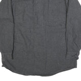 RED HEAD Mens Grey Plain Cotton Blend Shirt XL Long Sleeve Button Front Workwear