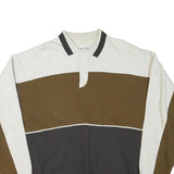 GREAT LAKES Mens Beige & Brown & Black Collared XL Cotton Blend Sweater Pullover