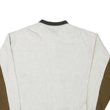 GREAT LAKES Mens Beige & Brown & Black Collared XL Cotton Blend Sweater Pullover