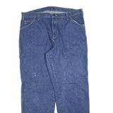 DICKIES Mens Regular Fit Blue Denim Jeans W38 L32 Workwear Zip Pockets