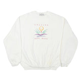 SDI Mens White Golfing Agate Beach Crew Neck M Cotton Blend Sweatshirt