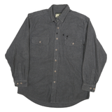FIELD & STREAM Mens Grey Cotton Blend Long Sleeve Shirt L Casual Outdoor Wear
