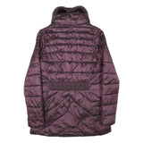 BARBOUR Womens Purple Zip Jacket UK 10 Polyester Blend Quilted Warm Collar