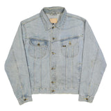 LEE Mens Blue Denim Jacket M Cotton Button Closure Classic Fit Casual Style