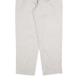 Womens Relaxed Fit Cotton Blend Trousers White W30 L28 Classic Zip Casual