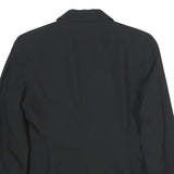 ZARA Womens Black Blazer Jacket UK 8 Woven Classic Button Closure Tailored