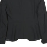 ZARA Womens Black Blazer Jacket UK 8 Woven Classic Button Closure Tailored