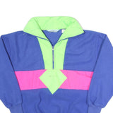 MOUNTAIN GEAR Mens Blue & Pink Colourblock Jacket S Polyester Zip Pullover