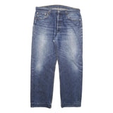 LEVI'S Mens Blue Cotton Blend Regular Straight Denim W36 L30 Classic Fit Jeans