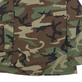 AMERICAN APPAREL Mens Green & Brown Camo Military Jacket L Cotton Blend Button