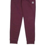 ADIDAS Womens Joggers Maroon XS W22 L28 Slim Tapered Fit Casual Sweatpants