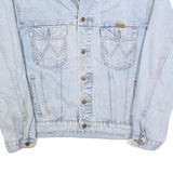 WRANGLER Mens Blue Denim Button Jacket L Cotton Blend Classic Casual