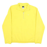NIKE Womens Yellow Plain Pullover Jumper Crew Neck Basic Knit Size L Sportswear