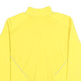 NIKE Womens Yellow Plain Pullover Jumper Crew Neck Basic Knit Size L Sportswear
