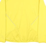 NIKE Womens Yellow Plain Pullover Jumper Crew Neck Basic Knit Size L Sportswear