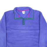 LL BEAN Womens Purple Plain Pullover Crew Neck Knit L Fleece Warm Lightweight