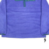 LL BEAN Womens Purple Plain Pullover Crew Neck Knit L Fleece Warm Lightweight