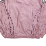 OUT BROOK Womens Purple & Multi Colour Pattern Nylon Jacket L Zip Casual Retro