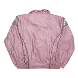 OUT BROOK Womens Purple & Multi Colour Pattern Nylon Jacket L Zip Casual Retro