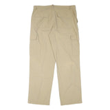 LIBERTY Mens Regular Beige Cargo Trousers W39 L34 Polyester Blend Zip Comfort
