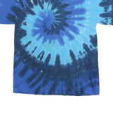 PORT & COMPANY Mens Blue & Navy Tie Dye T-Shirt L Short Sleeve Crew Neck Casual