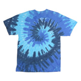 PORT & COMPANY Mens Blue & Navy Tie Dye T-Shirt L Short Sleeve Crew Neck Casual