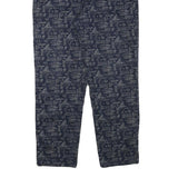 LAUREN RALPH LAUREN Womens Cotton Blend Navy & Grey Regular Fit Straight Leg