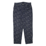 LAUREN RALPH LAUREN Womens Cotton Blend Navy & Grey Regular Fit Straight Leg