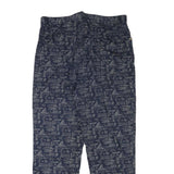 LAUREN RALPH LAUREN Womens Cotton Blend Navy & Grey Regular Fit Straight Leg