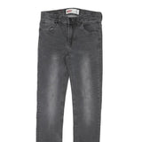 LEVI'S Boys Slim Grey Denim Jeans Cotton Blend Zip W25 L28 Classic Style